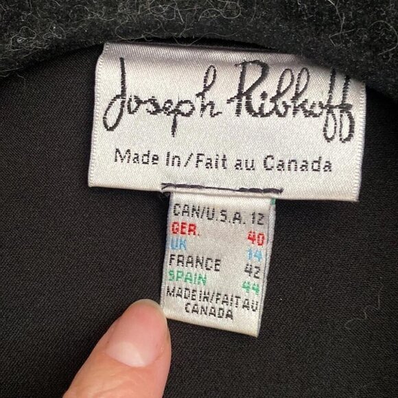 Joseph Ribkoff Whimsigoth Tuxedo Blazer Rhinestone Clasp Dark Glamour - Picture 9 of 15